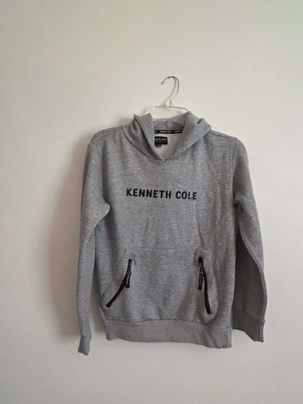 Kenneth Cole Gray Logo Hoodie Size 14/16